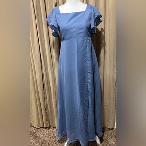 Elegant simple Junior Blue Dress with Slit size 12